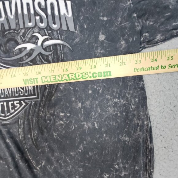 Harley-Davidson Shirt Mens 2XL Orlando Florida AOP Goth Tattoo Afflic Style Gray - Picture 6 of 12